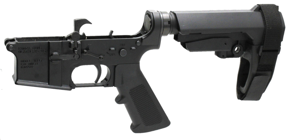 Konza Guns AR15 Complete SB3 Brace Lower with Super Safety