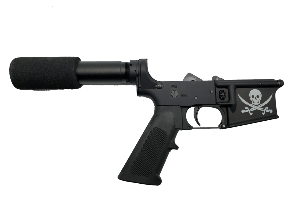 Konza Guns AR15 Pistol Complete Jolly Roger Lower
